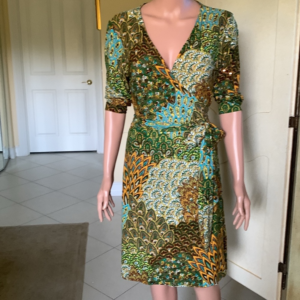 Size Small Elyssa Suzanne Polyester Wrap Dress - image 3